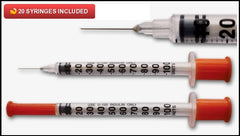 20 Pack insulin syringes